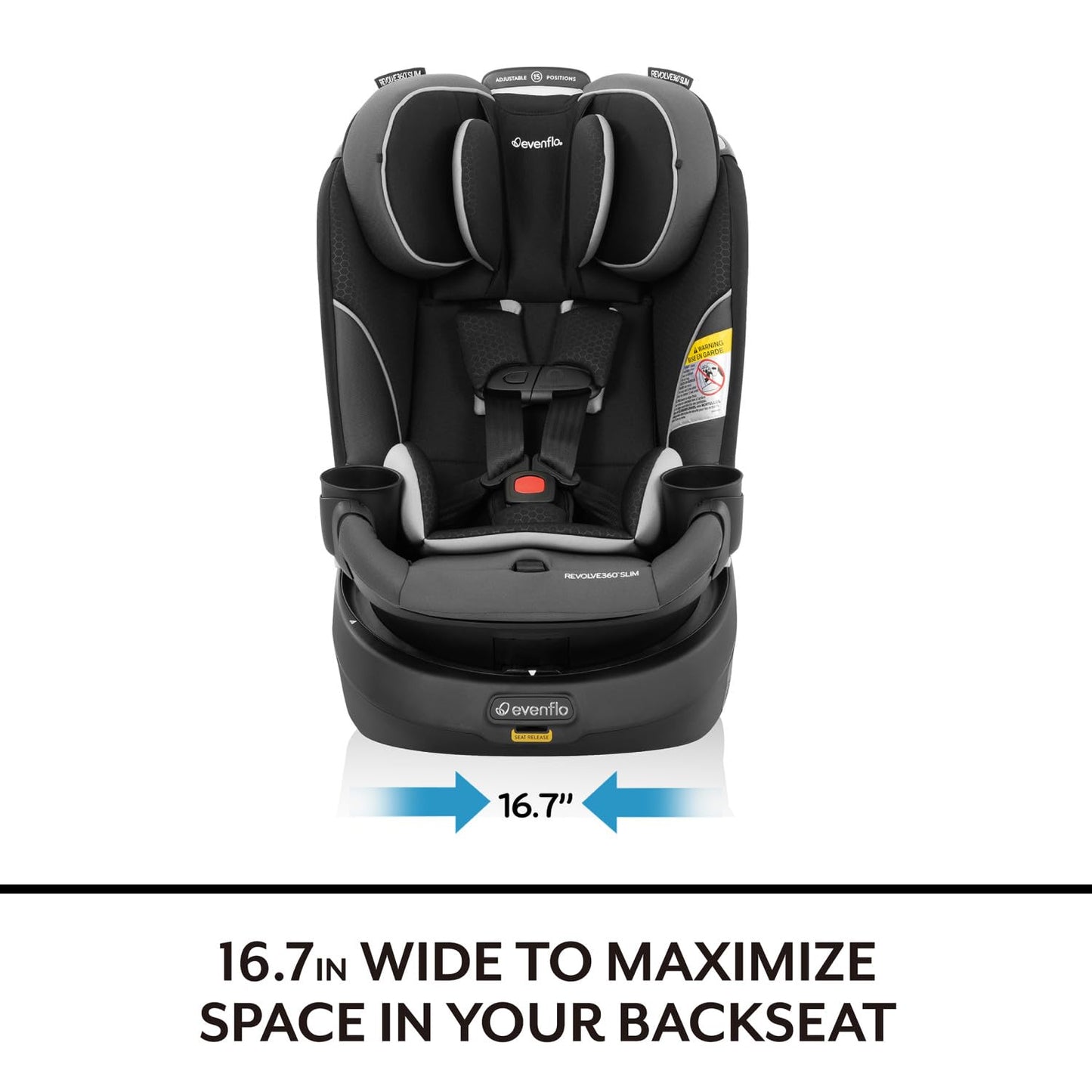 Evenflo Revolve360 Slim 2-in-1 Rotational Car Seat - Canton Black Evenflo