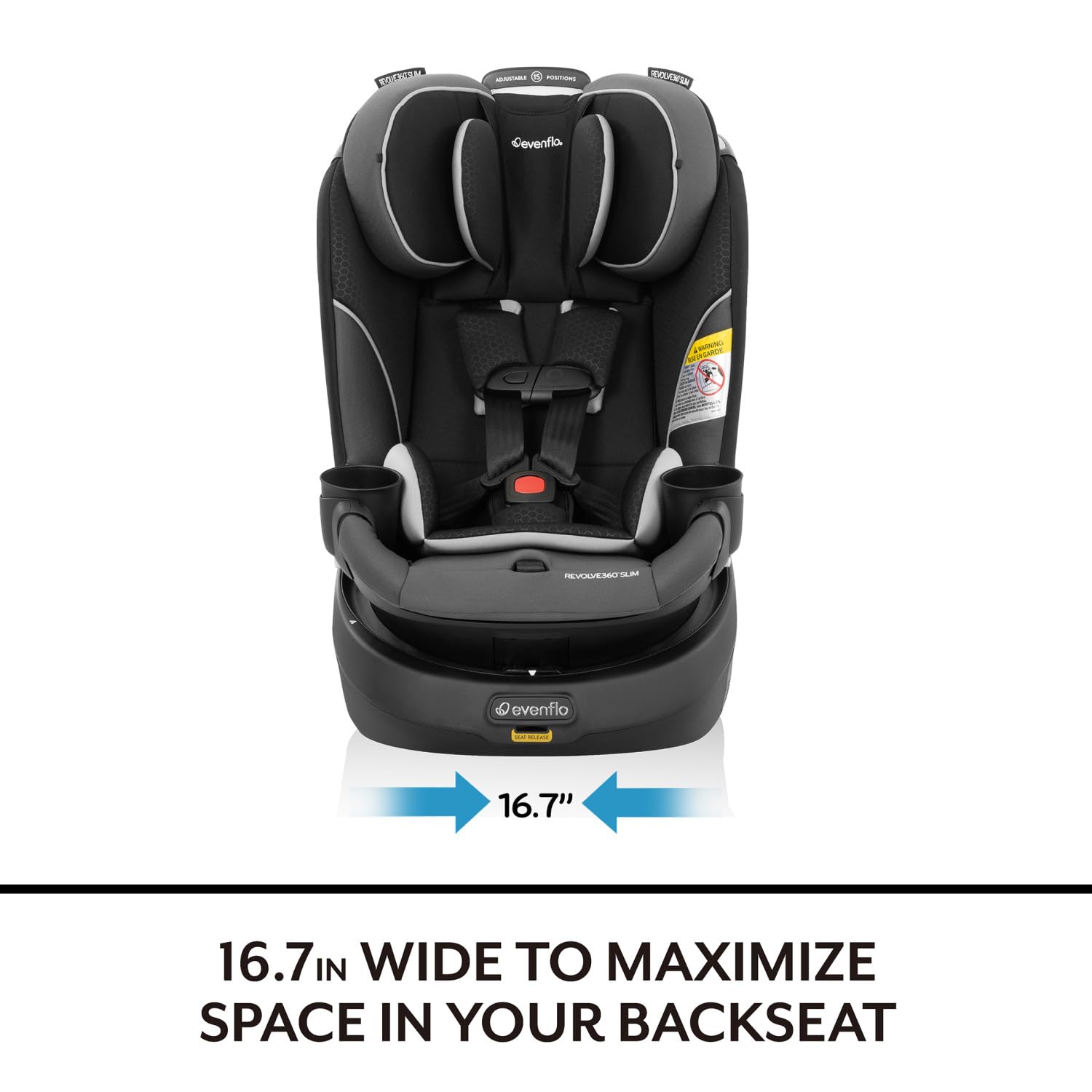 Evenflo Revolve360 Slim 2-in-1 Rotational Car Seat - Canton Black Evenflo