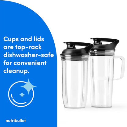 nutribullet Ultra 1200W Personal Blender for Smoothies Shakes & Protein - Quietest Single Serve Blender with Titanium Coated Blades, 3 BPA-Free Cups (32oz + 24oz), To-Go Lids, Dishwasher Safe NutriBullet