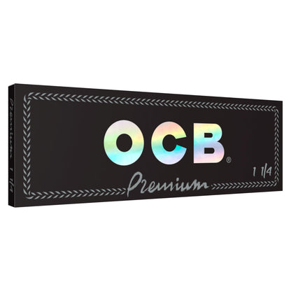 OCB Premium Black Rolling Papers 1 1/4 (44mm x 77mm) - 25 packs of 50 papers