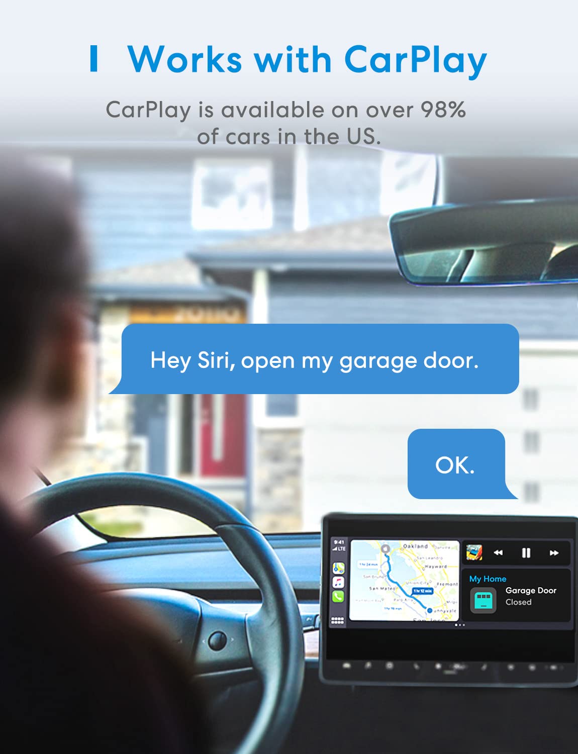 meross Smart Garage Door Sensor, Apple HomeKit Supported meross
