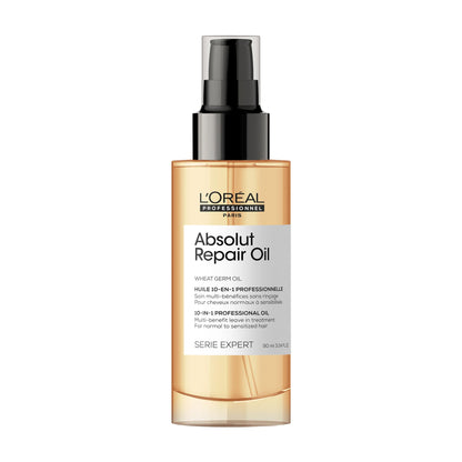L’Oréal Professionnel Absolut Repair 10-in-1 Oil, Leave-In Hair Oil for Dry & Damaged Hair, Nourishes, Resurfaces & Protects, 90 ML - Available at All In One Marketplace Canada