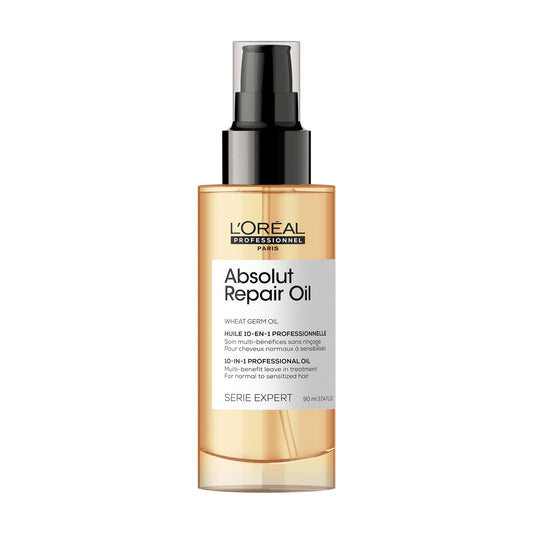 L’Oréal Professionnel Absolut Repair 10-in-1 Oil, Leave-In Hair Oil for Dry & Damaged Hair, Nourishes, Resurfaces & Protects, 90 ML - Available at All In One Marketplace Canada