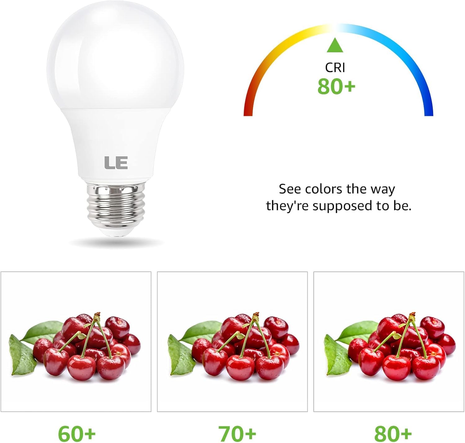 Lepro LED Light Bulbs, 2700K Soft Warm White LED Bulb 60W Equivalent, Non-Dimmable, A19 E26 Standard Medium Base, 10000 Hour Lifetime, UL Listed, 9 Watt, 5 Packs