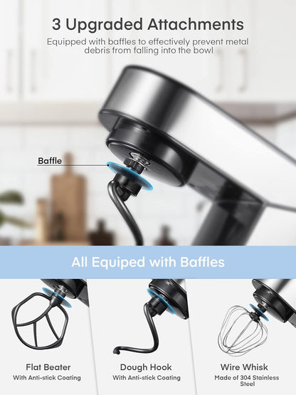 FOHERE Electric Stand Mixer 5.8QT, 6+P Speed Tilt-Head Food Mixer 🍁 All In One Marketplace Canada