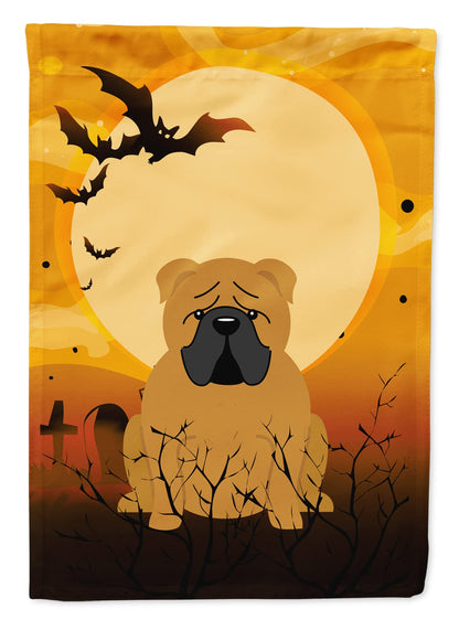 Caroline's Treasures BB4388GF Halloween English Bulldog Red Flag Garden Size, Small, Multicolor
