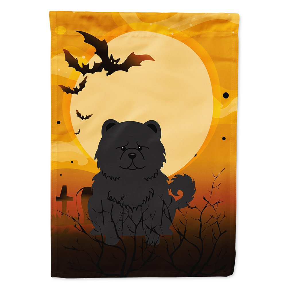 Drapeau de maison Caroline's Treasures BB4409CHF Halloween Chow Chow en toile noire, grand, multicolore