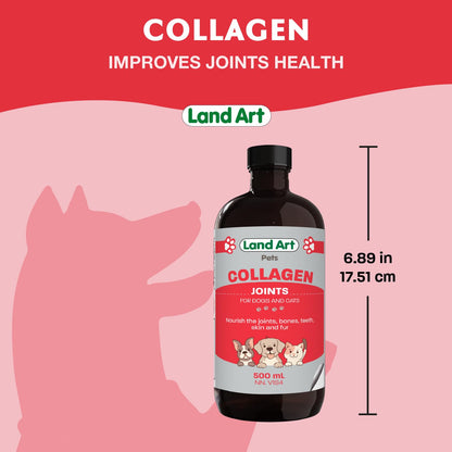 Pet Collagen Supplement - Grass Fed Beef Hydrolyzed - Natural Beef Flavour - Joint Care - Mobility & Health - Gluten, GMO & Sugar Free - for Dog & Cats - Made in Canada - 500ml - Available at All In One Marketplace Canada