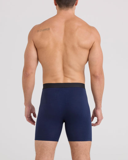 SAXX Underwear Co. Men's Core Cotton Boxer Brief Fly 3-Pack, Lake Blue/Deep Cobalt/Navy, Large