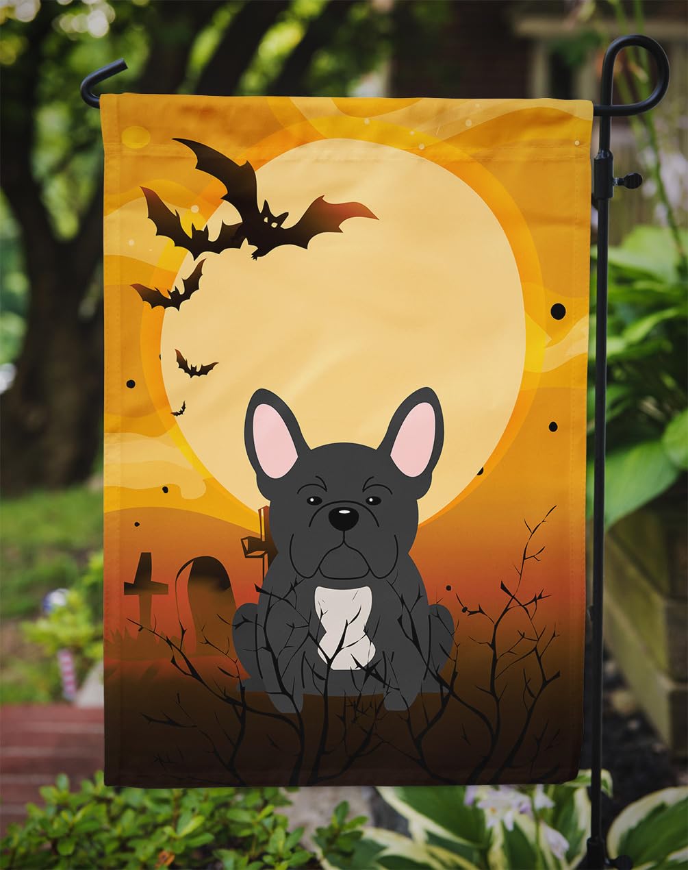 Drapeau de jardin Caroline's Treasures BB4280GF Halloween bouledogue français, petit, multicolore