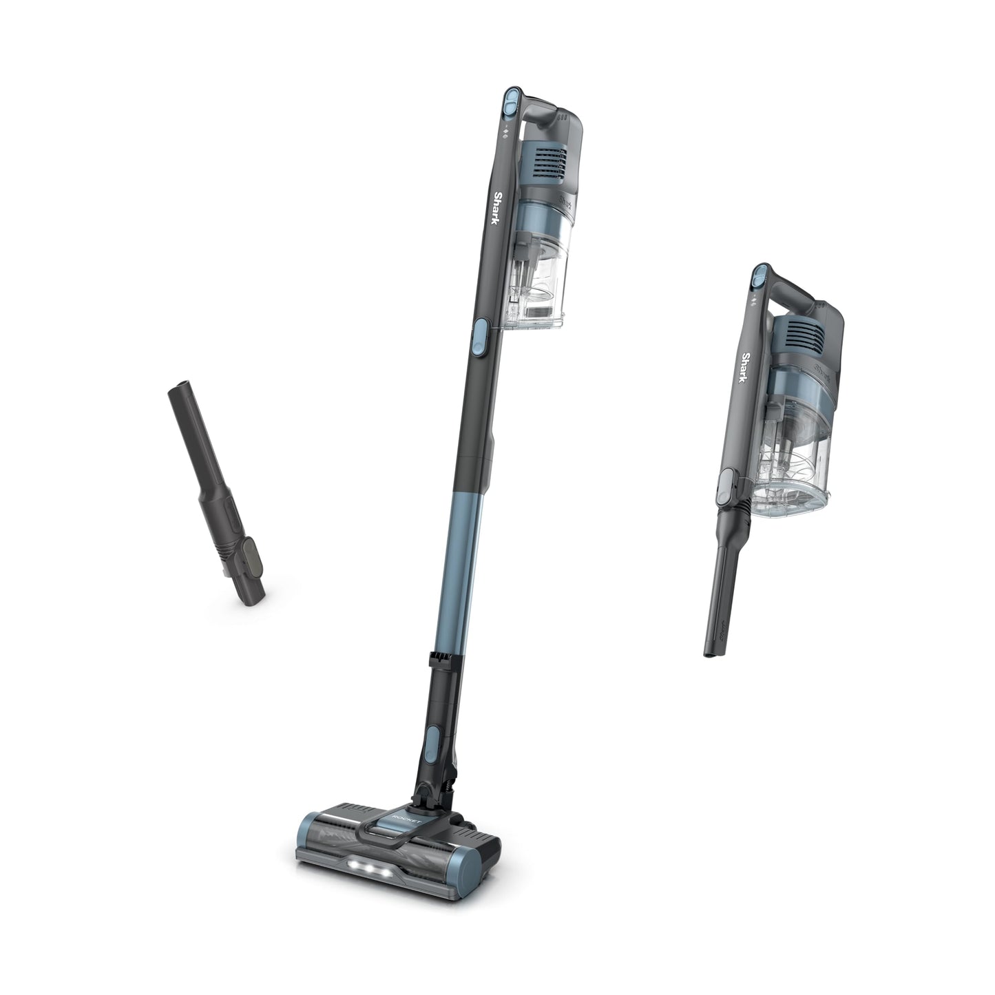 Shark Pet Cordless Stick Vacuum with Large Dust Cup, LED Headlights, Removable Handheld Vac, Lightweight, Crevice Tool, Carpet & Hard Floors, 40min Runtime, Ice Blue, IX141AMZ