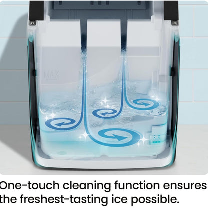 Iceman Dual-Size Ice Maker Countertop - Portable Ice Machine, Large and Small Ice Machine Maker with Self Cleaning, 9 Cubes in 7 Mins, 22lbs/24hrs, for Home, Kitchen, Office, Party, Ice Scoop Included - Available at All In One Marketplace Canada