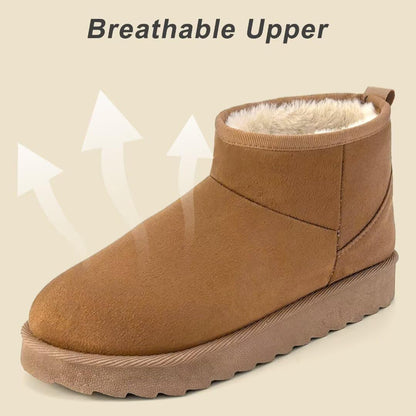 Mini Winter Boots for women,Ankle Snow Booties,Classic Boots Slip On,Fur Lined Winter Warm,Bottillons pour femme. 🍁 All In One Marketplace Canada