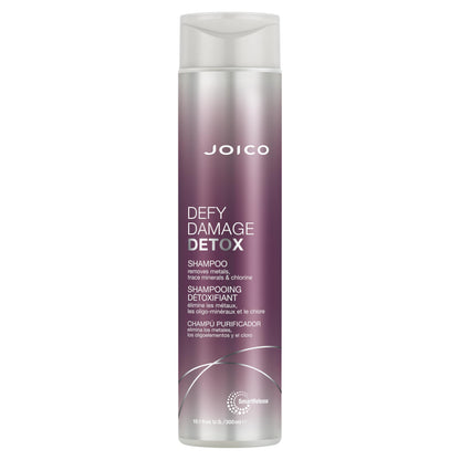 Joico Defy Damage Detox Clarifying Shampoo | Removes Chlorine, Hard Water Residue, Product Buildup, Metals, & Trace Minerals | Strengthens Bonds & Preserves Hair Color | Vegan | Sulfate-Free, 300mL