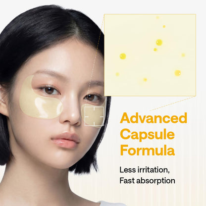 MEDIHEAL Collagen Vita Capsule Eye Patch – Korean Eye Mask for Dark Circles & Dark Spots, Vitamin C Hydrogel Under Eye Patches That Visibly Brighten, Plump & Even Skin Tone, 60 Count