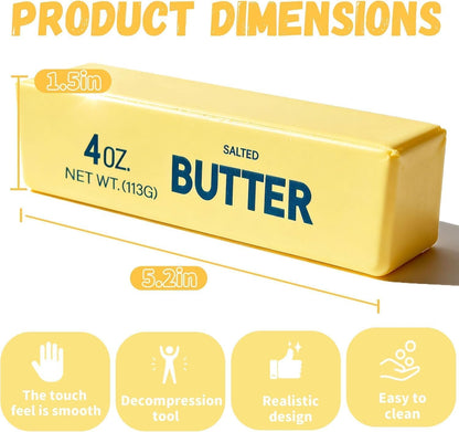2PCS Butter Squeeze Stress Balls, Butter Stick Stress Relief Slow Rising Fun for Adults Anxiety Relief Party Favors