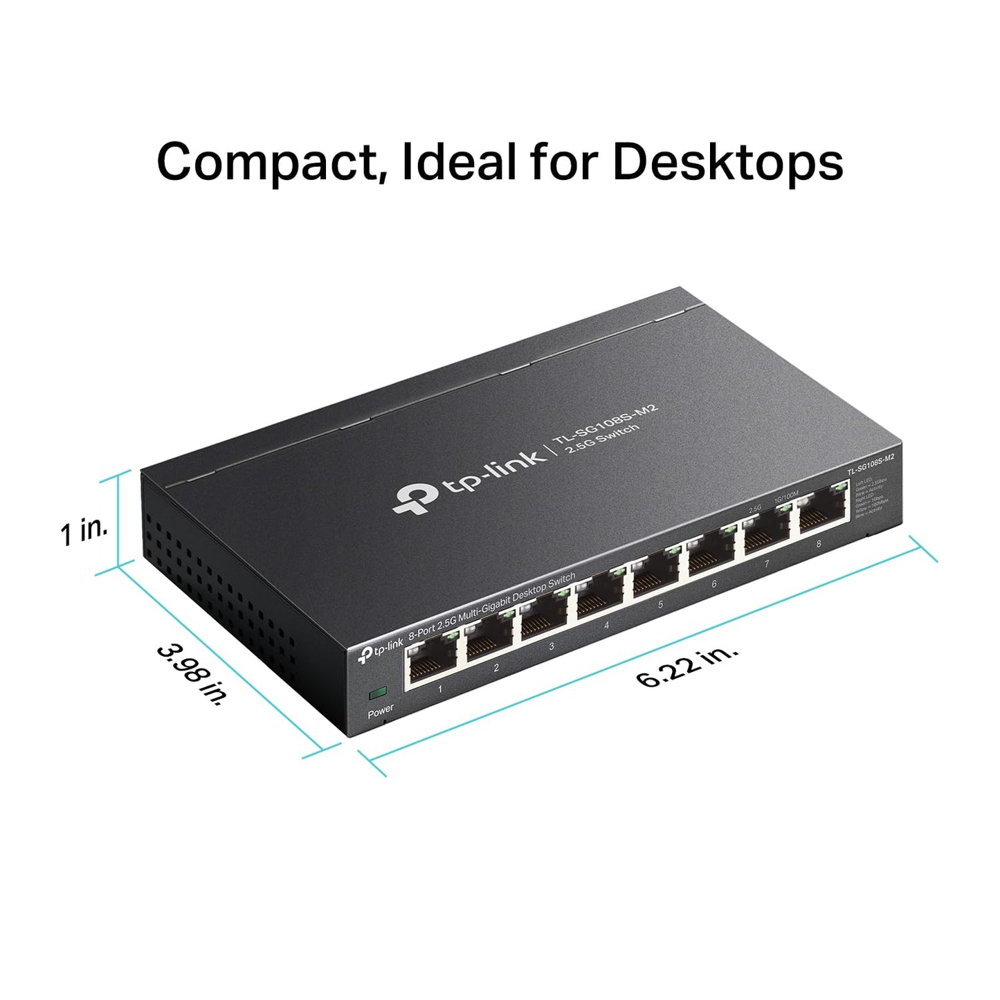 TP-Link TL-SG108S-M2 | 8-Port 2.5G Multi-Gigabit Unmanaged Network Switch, Ethernet Splitter | 2.5G Bandwidth | Plug & Play | Desktop/Wall-Mount | Fanless Metal Design | Limited Lifetime Protection 🍁 All In One Marketplace Canada