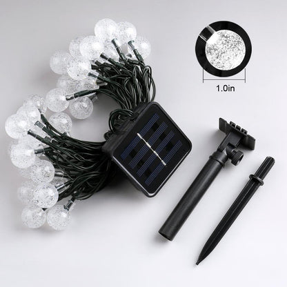Toodour Solar String Lights Outdoor, 56ft 100 LED Globe String Lights, Waterproof Crystall Ball Lights Solar Patio Lights with 8 Modes for Garden Lawn Gazebo Yard, Outdoor Decorations - Warm White