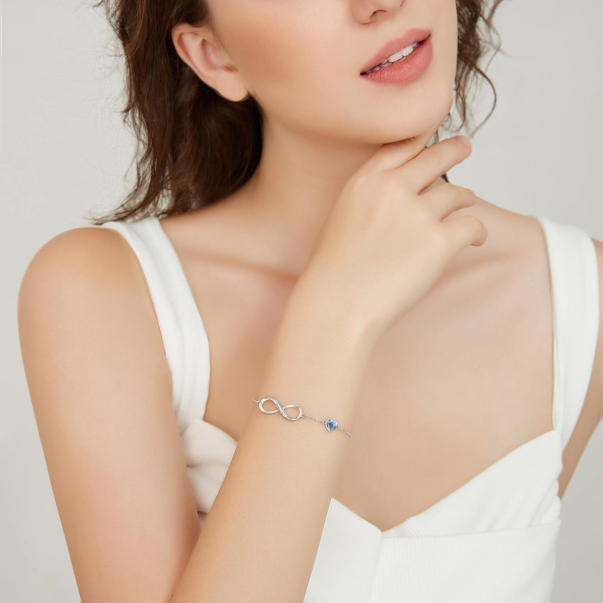 CDE 925 Sterling Silver Infinity Birthstone Bracelet Jewelry Gift for Women 🍁 All In One Marketplace Canada