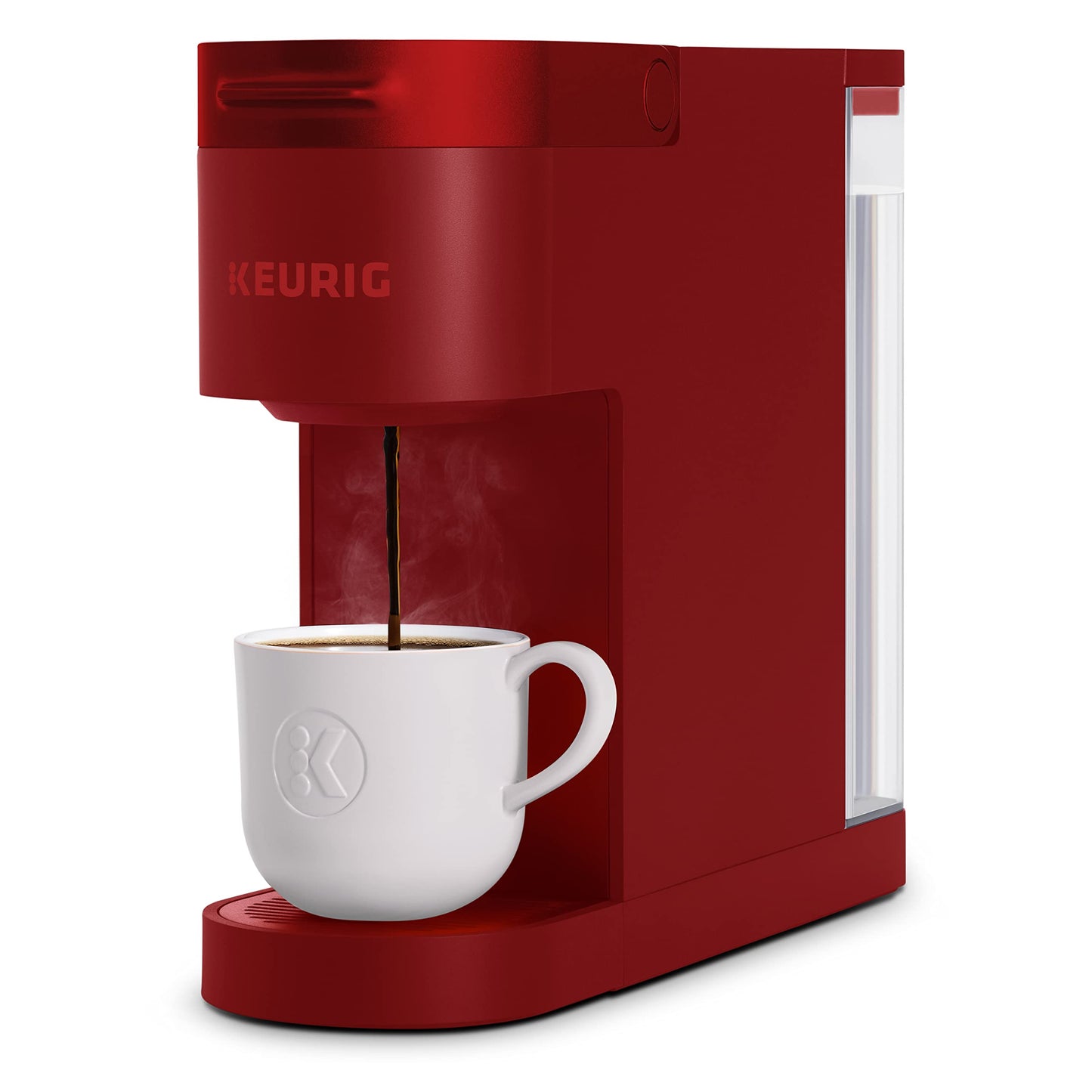 Keurig K-Slim Single Serve K-Cup Pod Coffee Maker, Featuring Simple Push Button Controls And MultiStream Technology, Scarlet Red 🍁 All In One Marketplace Canada