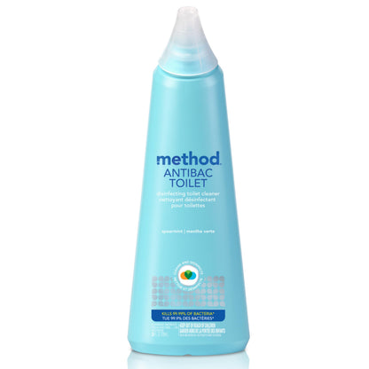 Method Toilet Bowl Cleaner, Biodegradable and Powergreen Toilet Cleaner that Cuts Through Grease and Grime Buildup, Spearmint Scent, 709 ml Bottle, 6 Pack