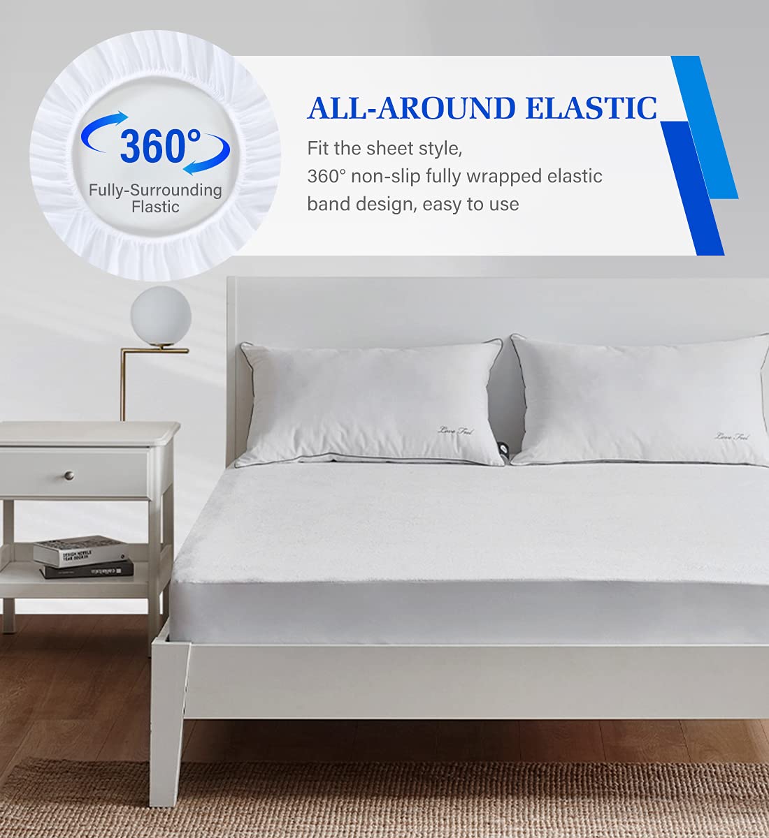 Twin Mattress Protector,Twin Mattress Cover Waterproof Mattress Protector Twin for Kids,Noiseless Soft Breathable Terry Twin Mattress Pad for Kids Pets Adults 39"x75"