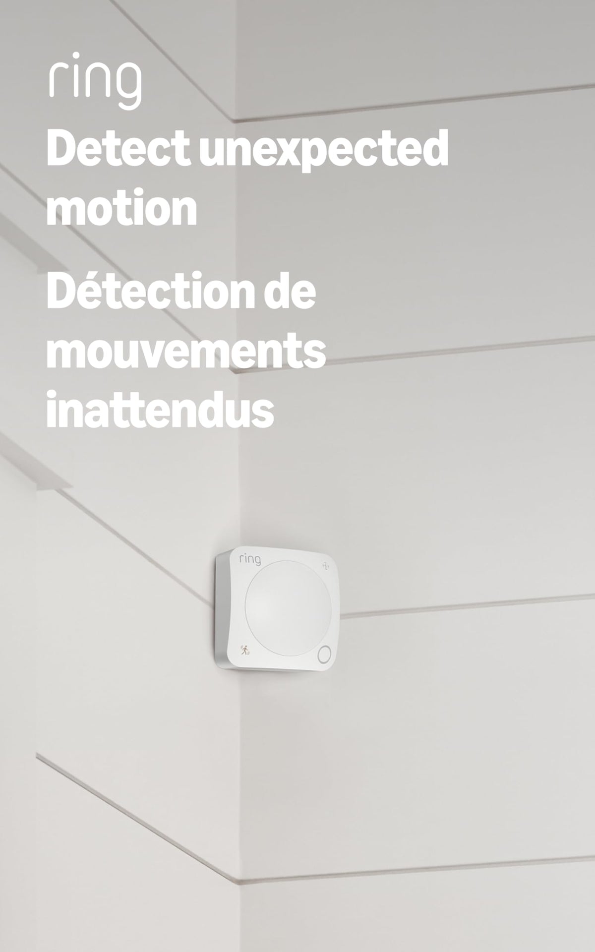 Capteurs Ring : Détecteur de mouvement (dernier modèle) – Notifications instantanées, via Amazon Sidewalk, aucune station de base requise, surveillance professionnelle disponible (vendue séparément)