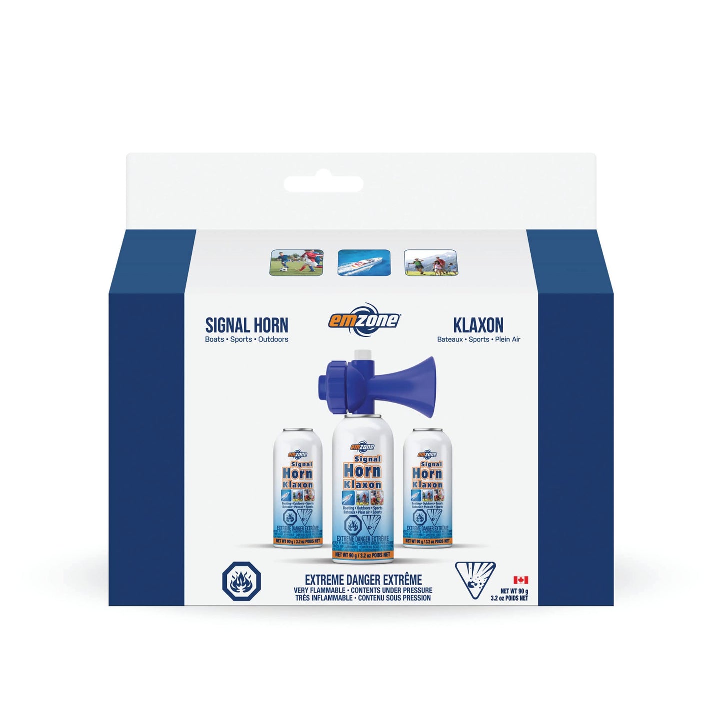 Emzone Sport Signal Air Horn 100g, 3 Pack Emzone