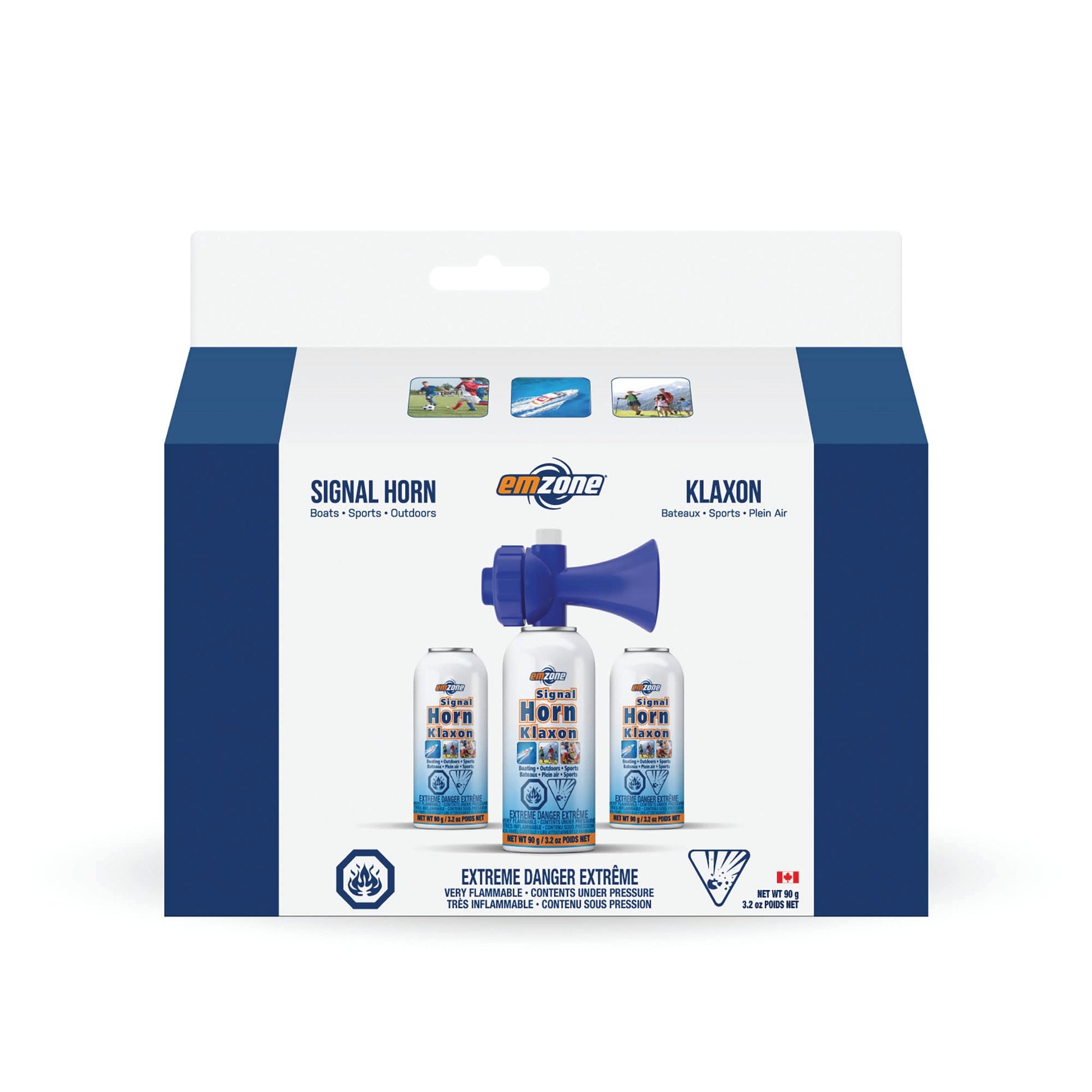 Emzone Sport Signal Air Horn 100g, 3 Pack Emzone