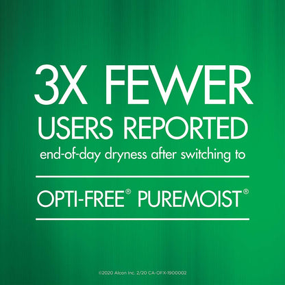Opti-Free PureMoist with HydraGlyde Twin Pack, Multipurpose Contact Lens Solution, 2 x 300 ml - Available at All In One Marketplace Canada