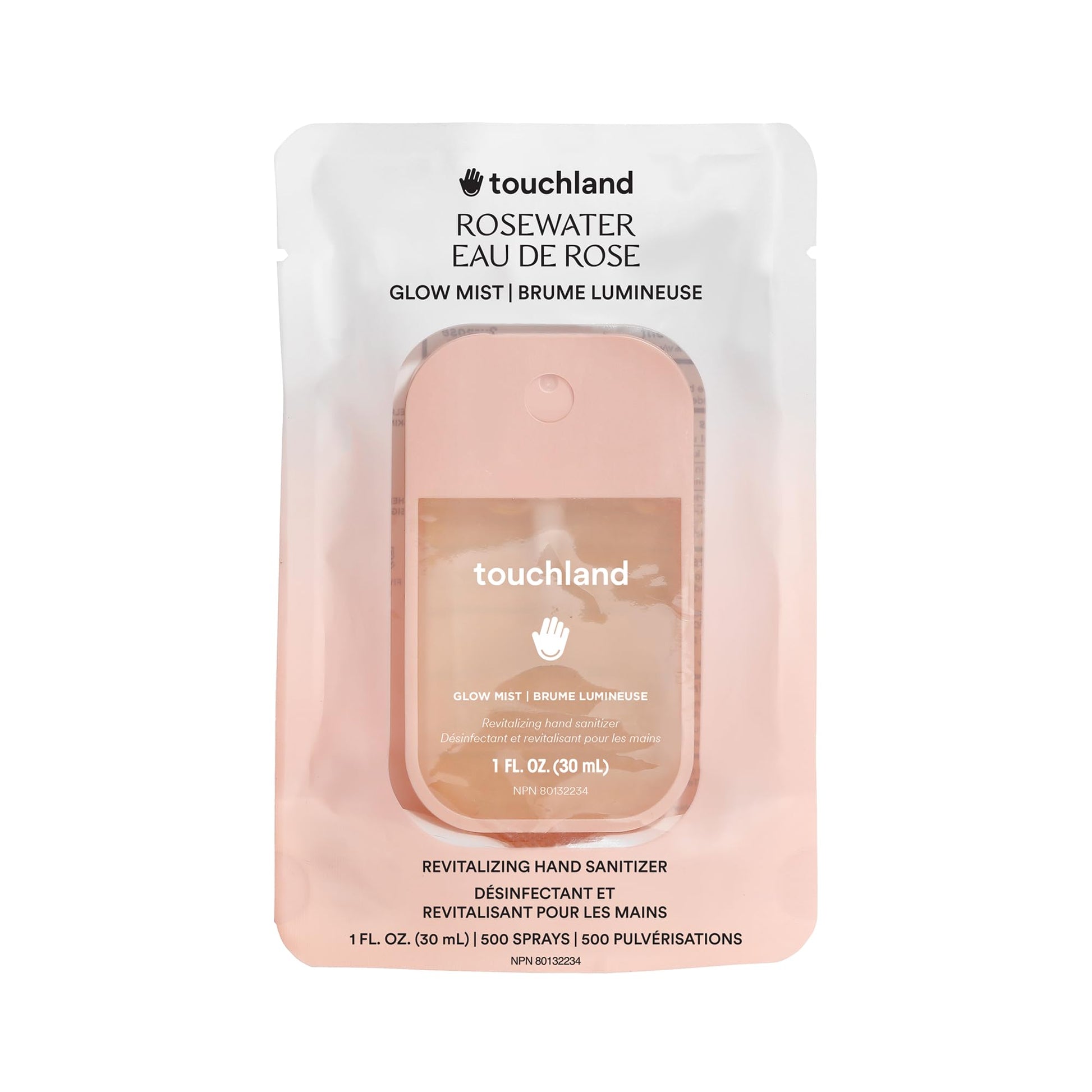 Touchland Hand Sanitizer Spray, 1 FL OZ - Rosewater - Available at All In One Marketplace Canada