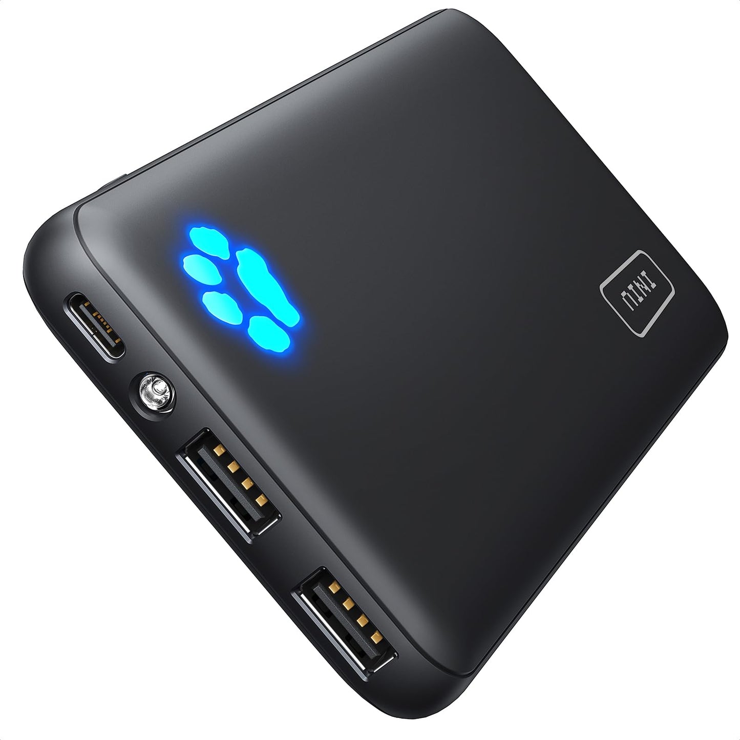INIU Power Bank, Slimmest 10000mAh Portable Charger, Triple 3A High-Speed Charge External Battery Pack with Flashlight, USB C Phone Charger for iPhone 17 16 15 14 13 Samsung S22 Google LG iPad etc - Available at All In One Marketplace Canada