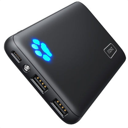 INIU Power Bank, Slimmest 10000mAh Portable Charger, Triple 3A High-Speed Charge External Battery Pack with Flashlight, USB C Phone Charger for iPhone 17 16 15 14 13 Samsung S22 Google LG iPad etc - Available at All In One Marketplace Canada