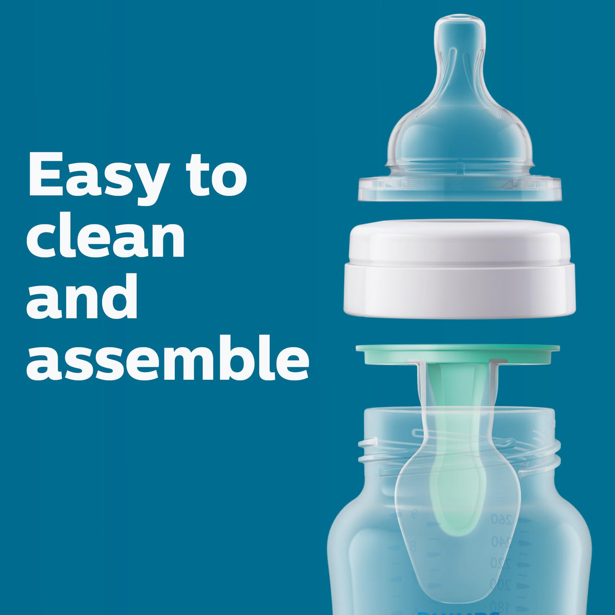 Philips Avent Anti-colic Baby Bottle with AirFree Vent Newborn Gift Set With Snuggle, Clear, SCD306/10