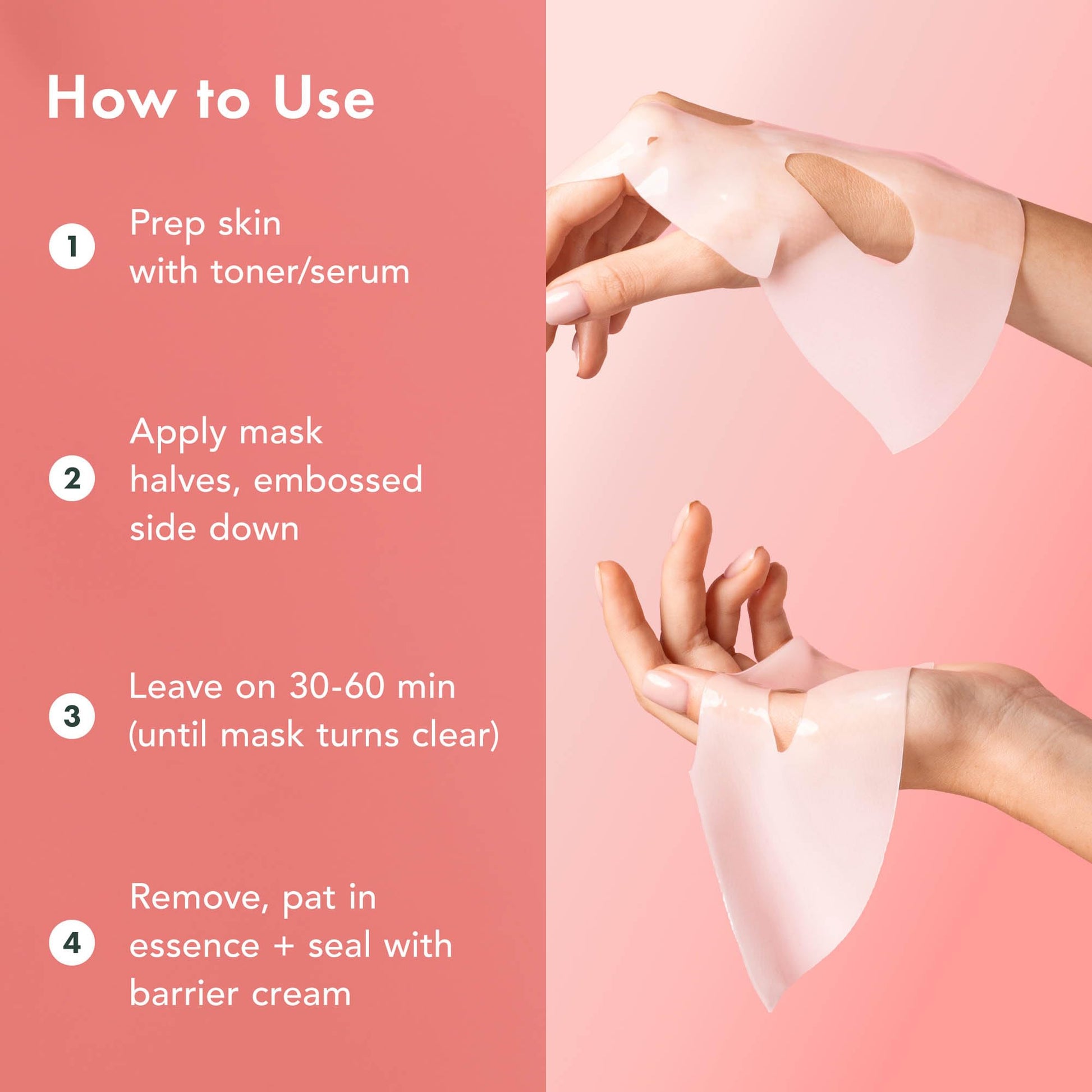 Rael Collagen PDRN Hydrogel Mask - Deep Hydration, Daily Face Masks for Face, Korean Skincare (4 Count) - Available at All In One Marketplace Canada
