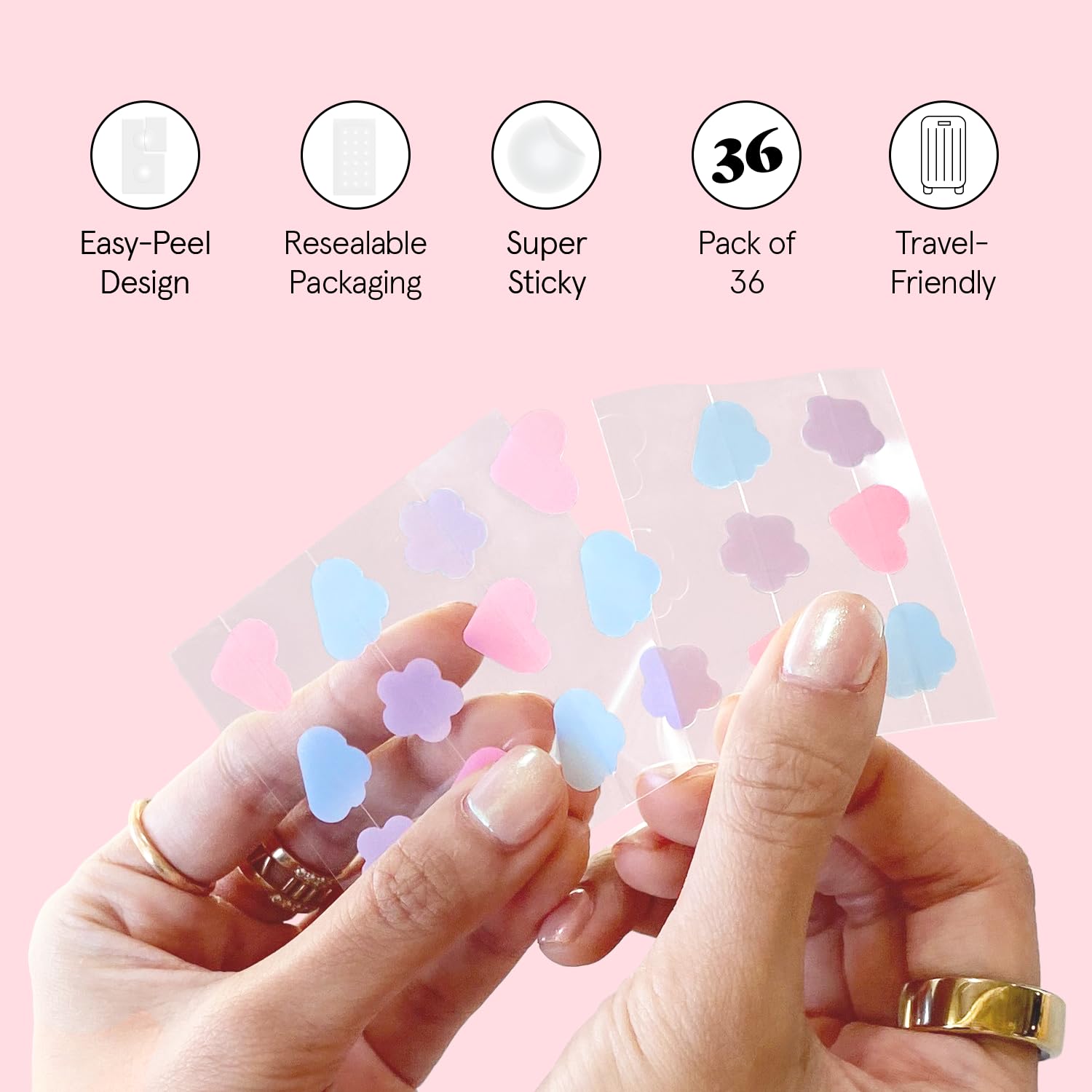 grace & stella Award Winning Hydrocolloid Patches with Salicylic Acid (Multishape, 36 Count) - Covers with Tea Tree - Patches for Impurities - Dermatologist Tested Skin Care, Cruelty Free, Vegan
