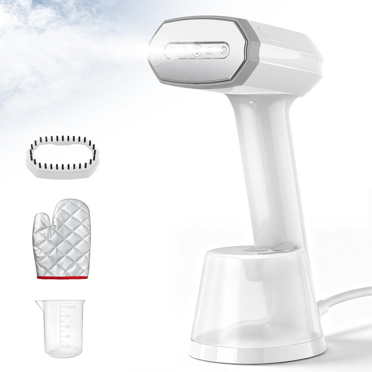 ELORTI Steamer Clothes, 1500W Fast Heating Handheld Portable Travel Steamer