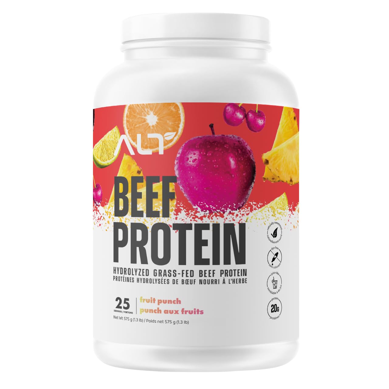 ALT Nutrition Grass-Fed Beef Protein Isolate, Fruit Punch, 25 Servings 🍁 All In One Marketplace Canada