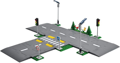 LEGO City Road Plates 60304 - Building Toy Set, Featuring Traffic Lights, Trees, Glow in The Dark Bricks, Combine with LEGO City Series Sets, Great Gift for Kids, Boys, and Girls Ages 5+ LEGO