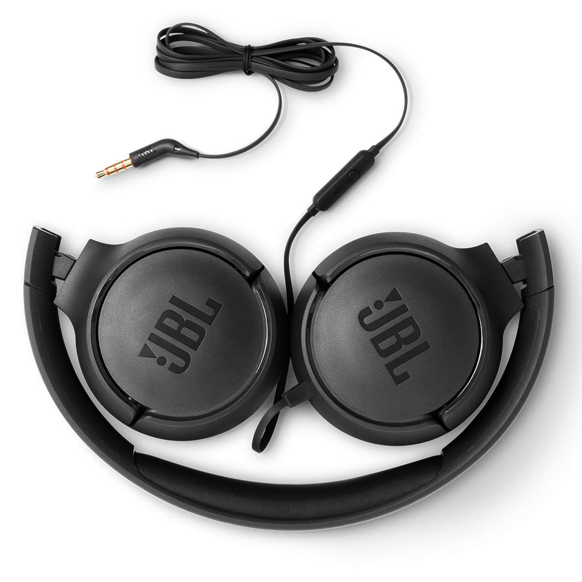 JBL Tune 500 Wired On-Ear Headphones with One-Button Remote/Mic - Black JBL