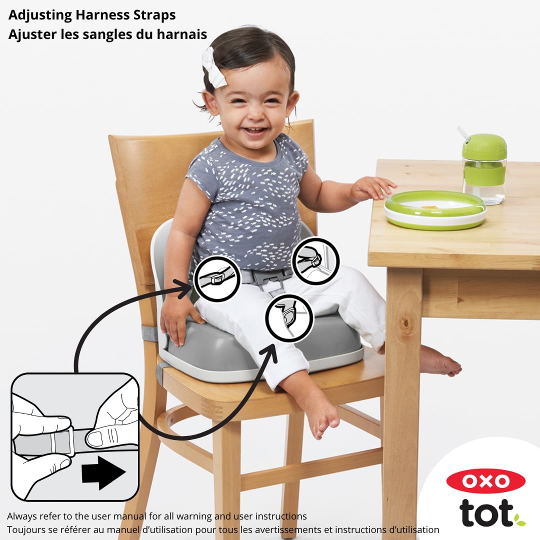 Oxo Tot Perch Booster Seat with Straps, Gray OXO Tot