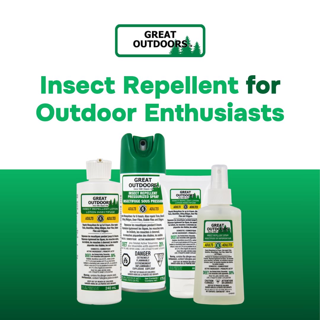 Great Outdoors Insect Repellent 30% DEET Lotion, 240mL 🍁 All In One Marketplace Canada