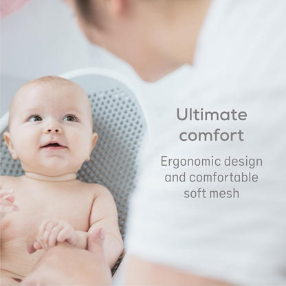 Angelcare Baby Bath Support, Grey, for Babies Less Than 6 Months of Age, Made in Canada