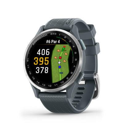 Garmin Approach S44, Essential Golf GPS Smartwatch, AMOLED Display, On-Course Features, Silver Aluminum Bezel with Twilight Silicone Band 🍁 All In One Marketplace Canada