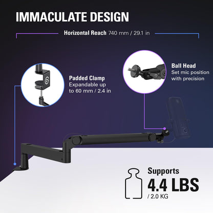 Elgato Wave Mic Arm Low Profile Microphone Boom Arm