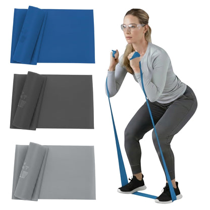 TheraBand Resistance Bands Set, Professional Non-Latex Elastic Band For Upper & Lower Body Exercise, Strength Training without Weights, Physical Therapy, & Pilates, Silver & Blue & Black, Advanced 🍁 All In One Marketplace Canada