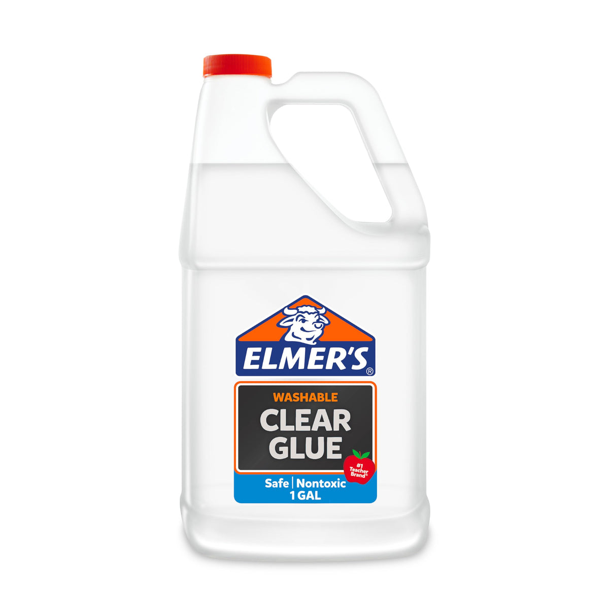 Elmer's Liquid School Glue, Clear Glue, Washable, Great for Making Slime, 3.78-L