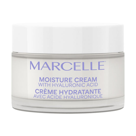Marcelle Moisture Cream with Hyaluronic Acid, Vegan, Cruelty-Free, Clean Formula, Non-Comedogenic, Fragrance-Free, Paraben-Free, Mineral Oil-Free, Hypoallergenic, 50 mL MARCELLE