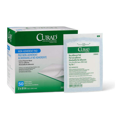 CURAD Sterile Non-Adherent Pad, 3x8 (Pack of 50) Curad