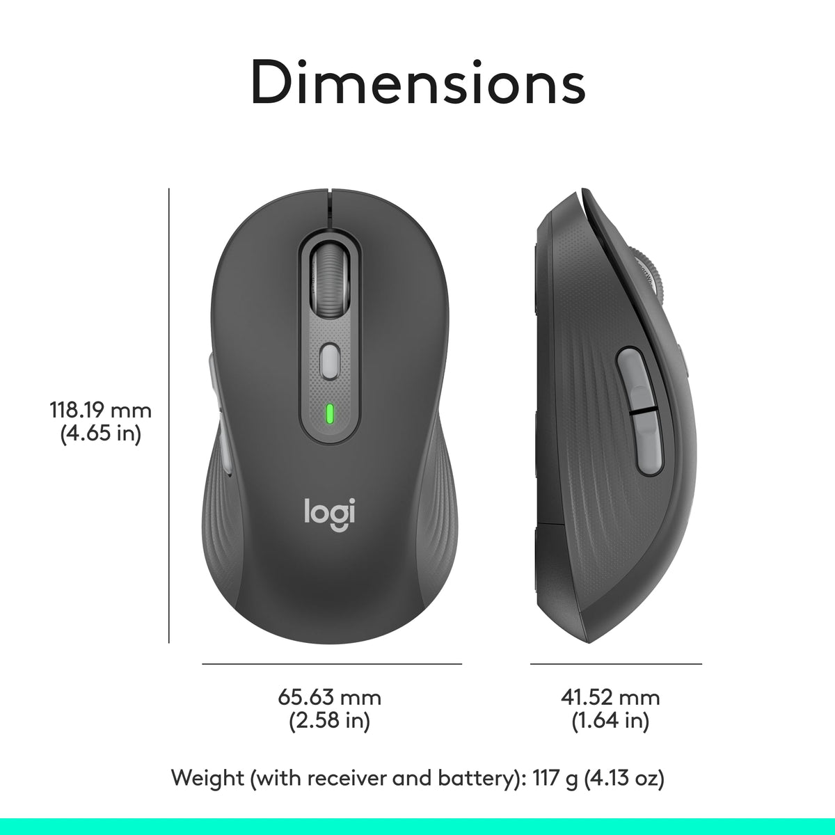 Logitech Signature Plus M750 L Wireless Mouse Large Hands - Graphite